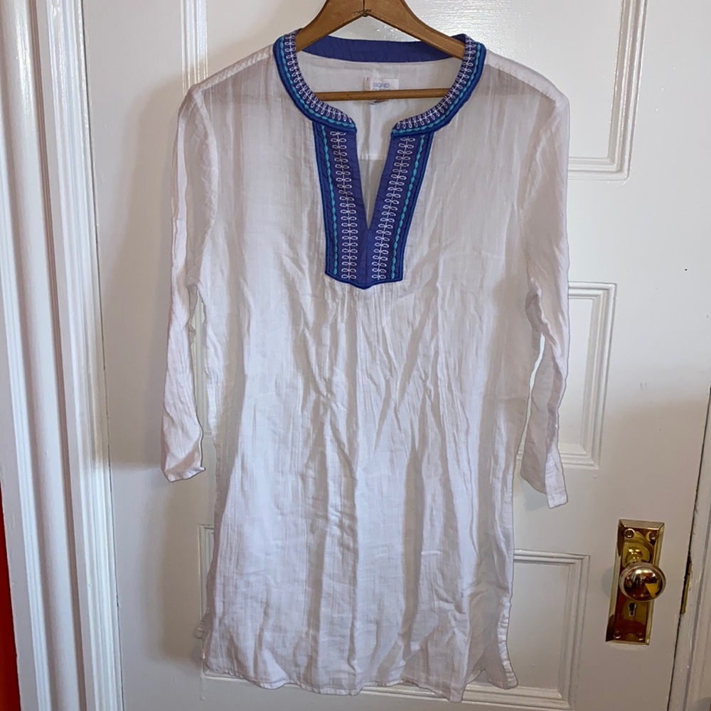 Sigrid Olsen embroidered coverup
